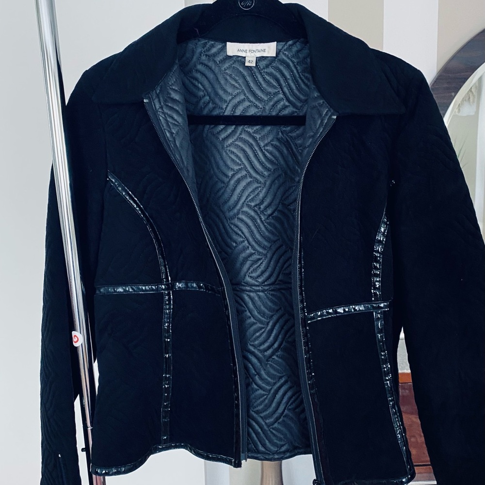 Anne Fontaine Black Quilted Jacket
